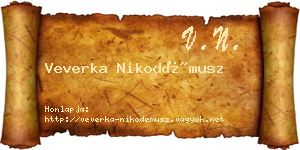 Veverka Nikodémusz névjegykártya